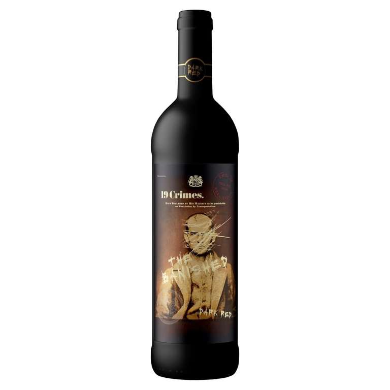 19 Crimes The Banished Dark Red Wine, buy 3 bottles for £14.37 with max s&s/voucher