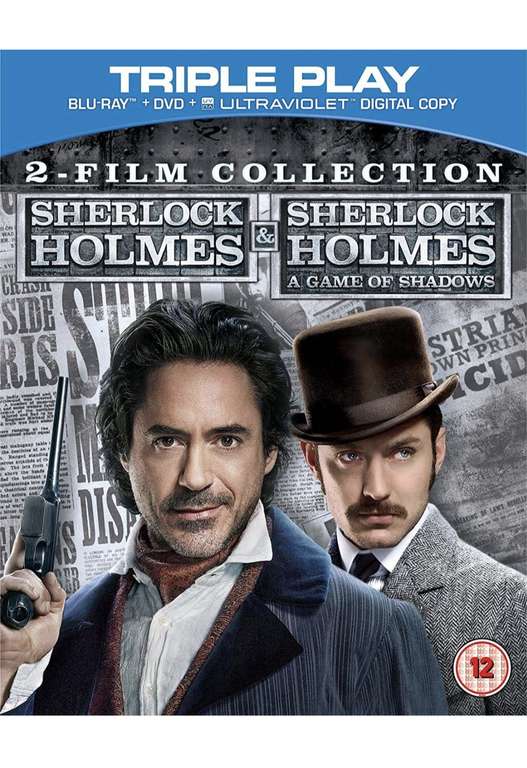 Sherlock Holmes and Sherlock Holmes: A Game of Shadows - 2 Film Collection blu-ra (Used) With Code