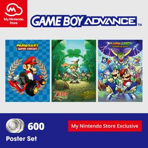 Game Boy Advance Poster Set £1.99 Delivery and 600 Platinum Points @ My Nintendo Store