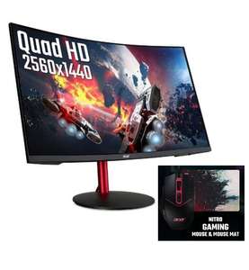 Acer Nitro XZ322QUP 32" QHD Curved Gaming Monitor - VA, 165Hz, 4ms, Speakers, DP, HDMI - £269.99 + Claim Gaming Mouse & 3 Yrs Warranty @ CCL
