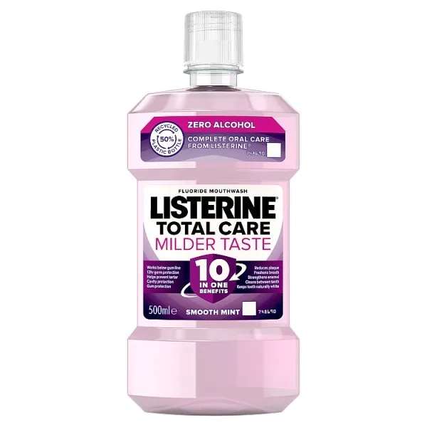 Listerine Total Care Zero Alcohol Smooth Mint Mouthwash 500ml - £2.39 with free click and collect (£2.15 with student discount) @ Superdrug