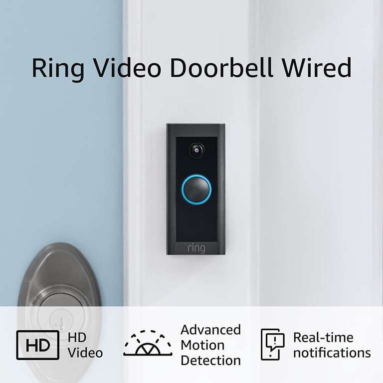 Open Box - Ring Video Doorbell Wired Full Hd Video Advanced Motion Detection - Black £31.45 delivered, using code @ eBay/totaldigitalstores