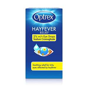 Optrex Hayfever Relief 2 Percent W/V Eye Drops Sodium Cromoglicate, Hayfever Eye Drops 10ml £4.69 with voucher / £4.44 S&S @ Amazon