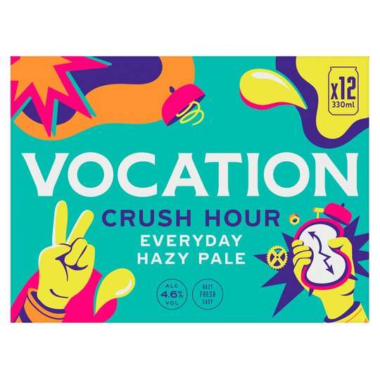 Vocation Crush Hour Everyday Hazy Pale 12X330ml Cans (Clubcard Price)