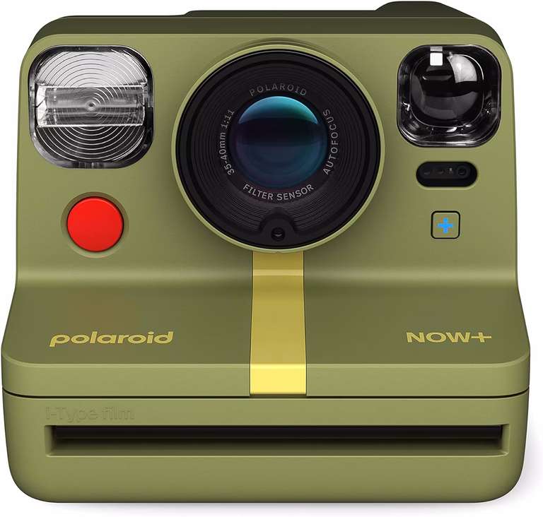 Polaroid Now+ Gen 2 Autofocus USB-C Instant Camera ( Black / Green / White ) with smartphone app + filter set + rechargeable battery