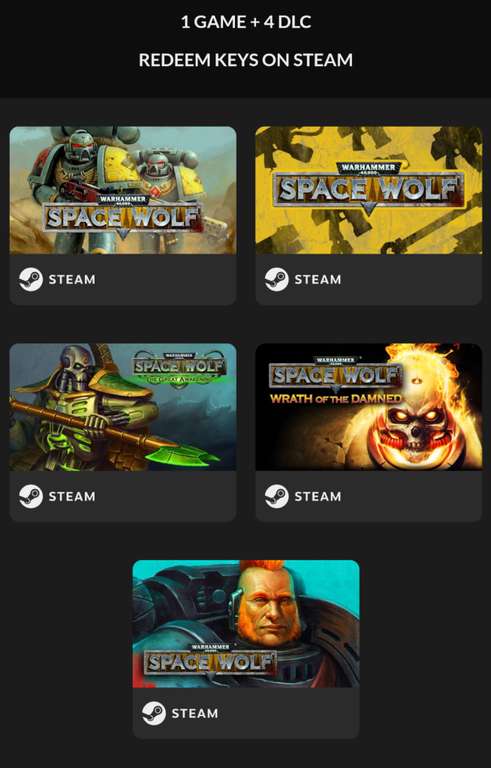 [PC-Steam] Warhammer 40,000: Space Wolf Special Edition (Game + 4 DLCs) - PEGI 18