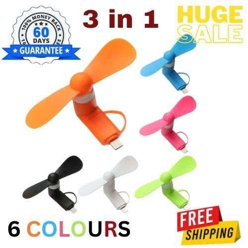 3 in1 mini Portable Mobile Phone Fan cooler sold by digital_market79 (UK Mainland)