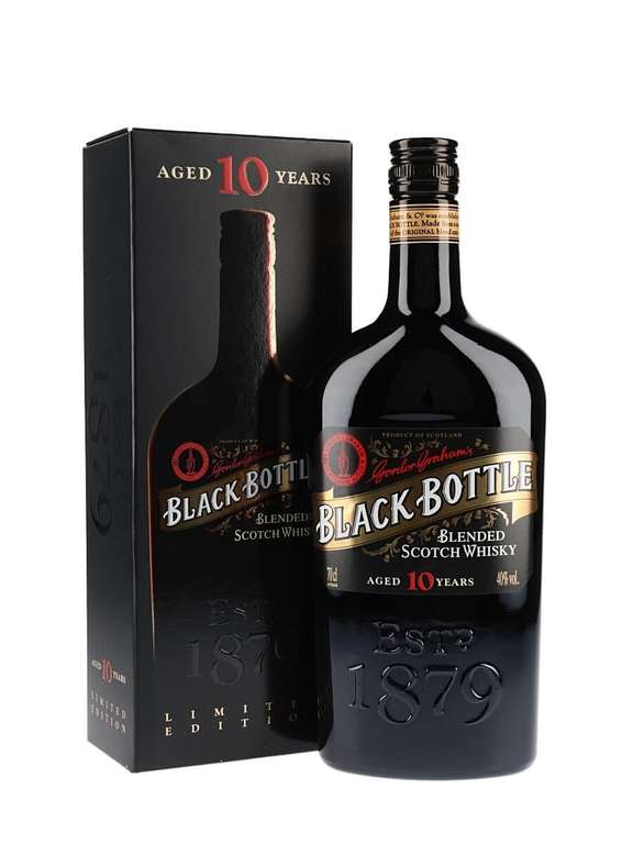 Black bottle 10 year old blended scotch whisky 70cl - Netherfield + Tamworth