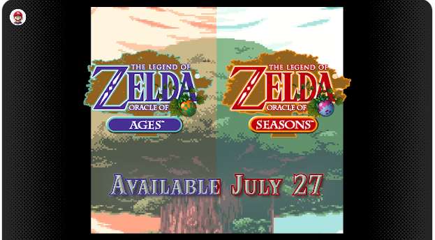 Nintendo Switch Online additions (GB) from 27 July: The Legend of Zelda: Oracle of Seasons/Oracle of Ages