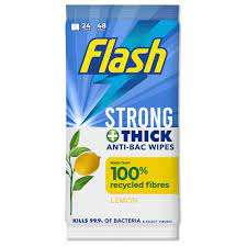 Flash Lemon Multipurpose Cleaning Wipes 48 Pack, Click & Collect @Wilko