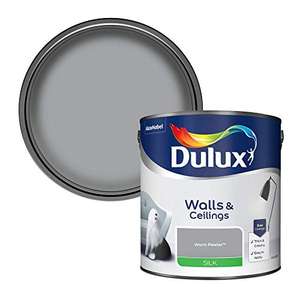 Dulux 500007 Silk Emulsion Paint For Walls And Ceilings - Warm Pewter 2. 5 Litres, plus other colours £13 @ Amazon