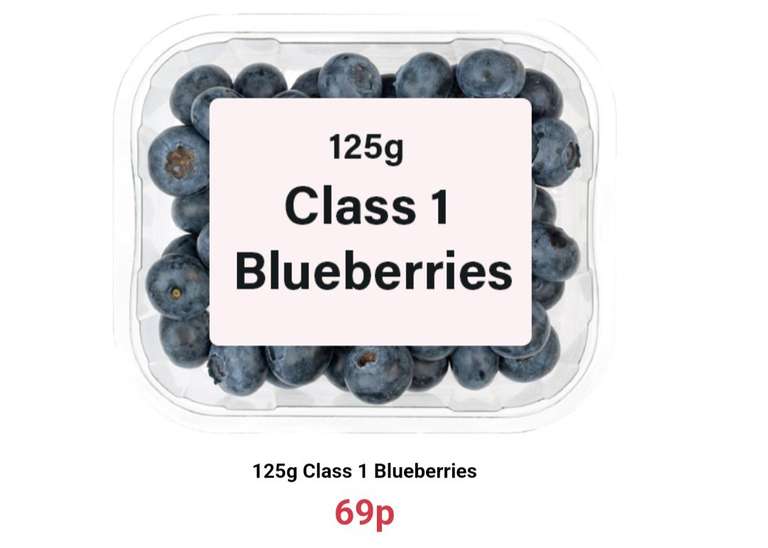 125g Class 1 Blueberries
