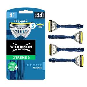 Wilkinson Sword Xtreme 3 Ultimate Plus Disposables 4s + Free Click & Collect