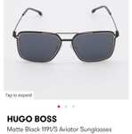 HUGO BOSS Matte Black 1191/S Aviator Sunglasses - Free C&C