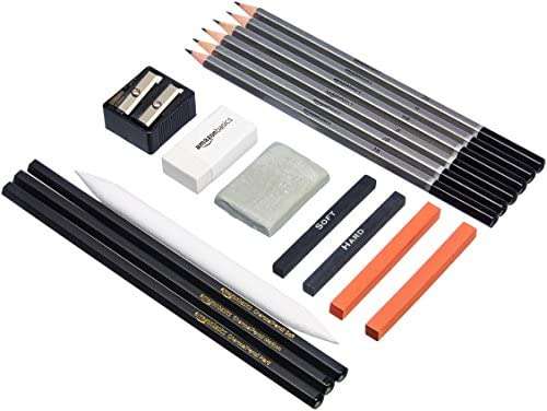 Amazon Brand Sketch and Drawing Pencil Set - 17 Pieces - £4.61 @ Amazon