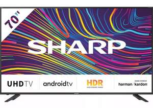 Sharp TV 70CL5KA 70 Inch TV Smart 4K Ultra HD LED Freeview HD 4 HDMI Bluetooth Chromecast £474 with code (UK Mainland) @ AO on eBay