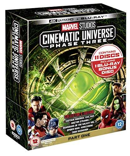 Marvel Studios Cinematic Universe: Phase Three - Part One 4K Ultra-HD [Blu-ray] - £27.99 at Amazon