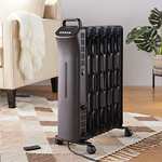 Amazon Basics Portable Oil-Filled Digital Radiator with ECO function & Remote Control, 2500W, 11 Fins, Black Apply 40%Voucher