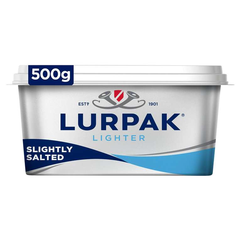 Lurpak Slightly Salted Spreadable / Lighter / Unsalted 500g £3.25 each (Nectar Price) @ Sainsburys