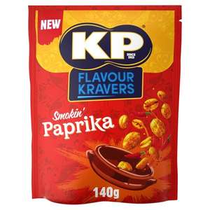 Kp Flavour Kravers Smokin' Paprika Flavour Peanut 140G - £1.50 Clubcard Price @ Tesco