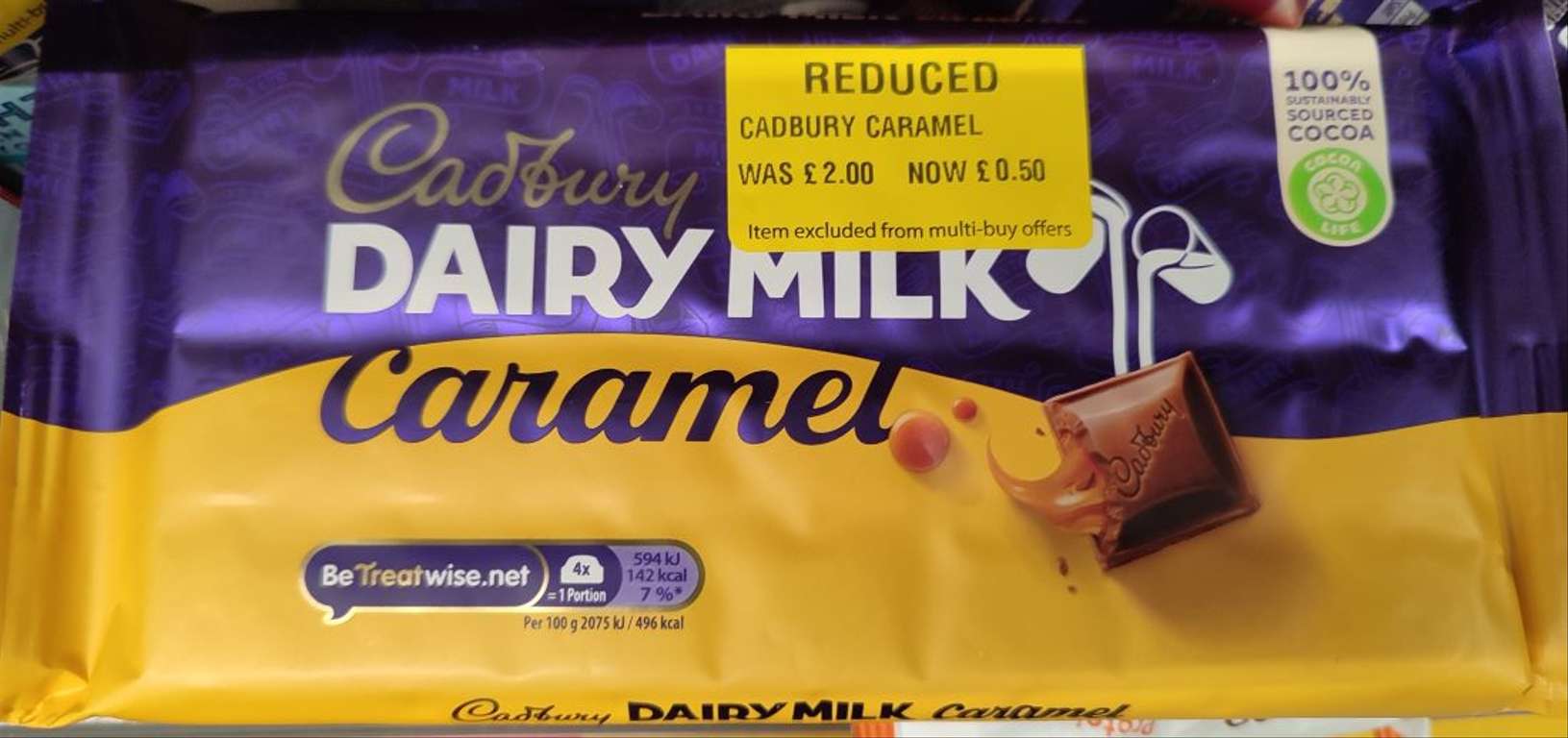 Cadbury Dairy Milk Caramel 200g Reduced To Clear 50p @ Morrisons Colindale