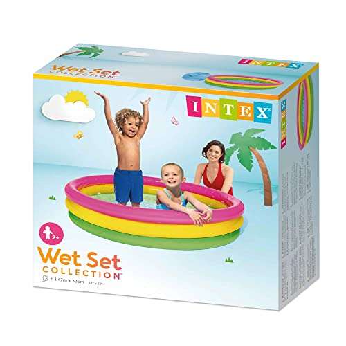 Intex 57422 3-Hoop Inflatable Paddling Pool (147 x 33cm) multicoloured - £7.54 @ Amazon