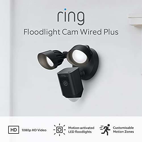 Ring Floodlight Cam Wired Plus Black or White £119.99 Prime Exclusive Deal @ Amazon
