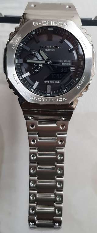 G-Shock Full Metal Tough Solar Bluetooth Black Dial Bracelet Watch GM-B2100D-1AER - £386.95 @ D C Leake