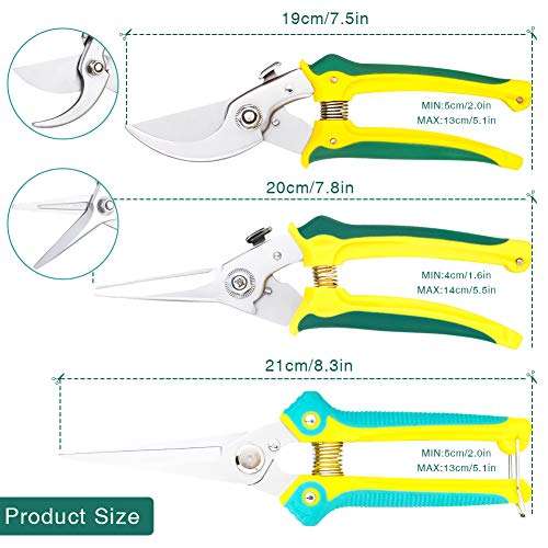 UOUNE Garden Secateurs, 3 Pack Gardening Scissors Set £11.30 with voucher Sold by FANTASY MANOR E-COMMERCE CO., LTD and Fulfilled by Amazon