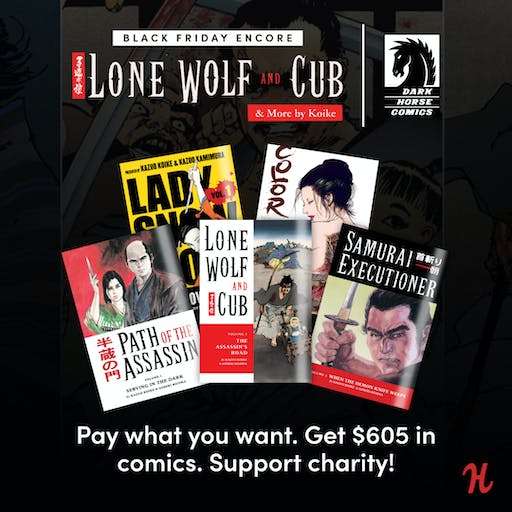 [Manga Comics] Lone Wolf and Cub (28 volumes, over 7000 pages), Path of the Assassin (15 volumes) & more - PEGI 18 - £15.25 @ Humble Bundle