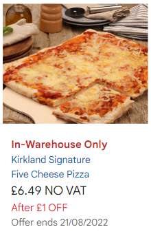 Kirkland Signature Five Cheese Pizza - £6.49 / Pepperoni Pizza £6.99 instore (Membership Required) @ Costco