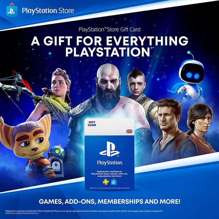 PlayStation Store Gift Card - £24.99 for £21.49 / £49.99 for £42.49 / £100 for £84.99 @ Amazon
