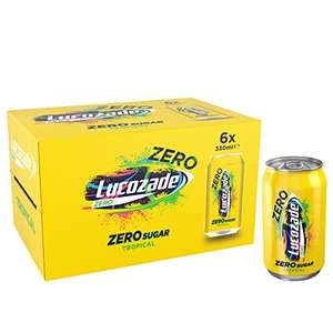 Lucozade Zero Tropical Can 6 x 330ml £2 (£1.80 or cheaper with subscribe and save) @ Amazon