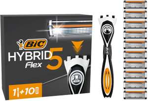 BIC Hybrid 5 Flex Men's Razor, 1 Handle and 10 Nano-Tech Titanium 5-Blade with Precision Blade - £12.99 (£12.34 or less S&S) @ Amazon