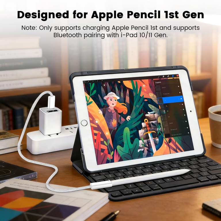 USB C to Pencil Adapter for Apple Pencil 1st Generation, 5.94 at
