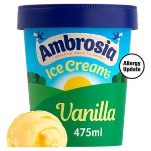 Ambrosia Vanilla Ice Cream Tub 475ml £1.50 Cashback Via Shopmium App