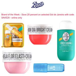 Brand of the Week: Save 20% Off Sol De Janeiro with code + Free Click & Collect Over £15 (otherwise £1.50) - @ Boots