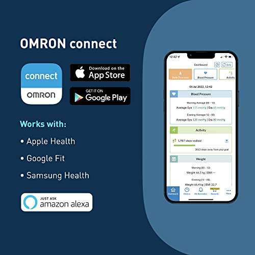 OMRON X2 Smart Automatic Upper Arm Blood Pressure Monitor for Home Use, Clinically Validated, Blood Pressure Machine £34.99 @ Amazon