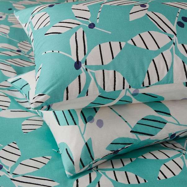 Nessa Leaf Cutout Blue Duvet Cover and Pillowcase Set Single £4.50 Double £6 kingsize £7 with Free Click and collect @ Dunelm