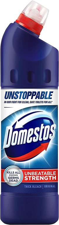 Domestos Original Thick Bleach 750ml - 99p (79p or less on Sub & save with 15% voucher) @ Amazon