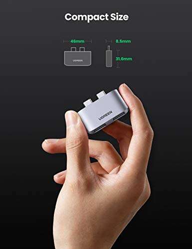 UGREEN USB C Hub Adapter for Macbook Type C to Dual USB 3.1 Ports with 10Gbps Speed - £5.49 With Voucher @ UGREEN / Amazon