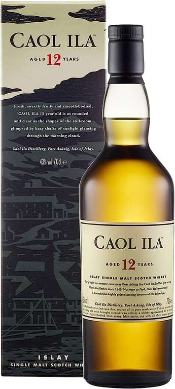 Caol Ila 12 Years Old Single Malt whisky £33.50 @ Amazon (Prime Exclusive Deal)