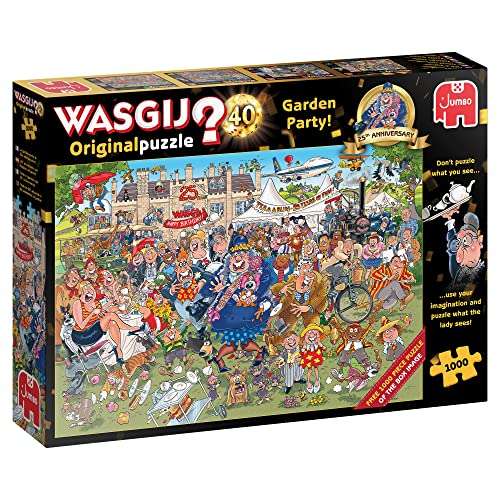 Wasgij 25th Anniversary Garden Party, Jigsaw Puzzles for Adults, 2 x 1000 piece £10 with voucher @ Amazon