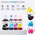 ULTRICS Printer Refill Ink, Universal Bulk Refillable Ink Kit for CISS Systems and Refilling Ink Cartridges