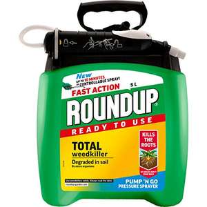 Roundup Fast Action Weedkiller Pump 'N Go Ready To Use Spray, 5 Litre £21.88 @ Amazon