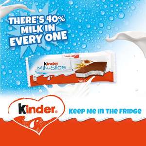Kinder Milk Slice Chilled Snack Cake Bar Multipack 3x28g - (65p Cashback via Shopmium App)