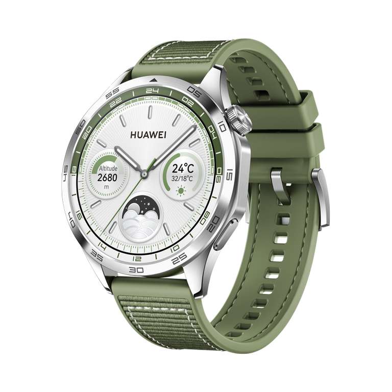 HUAWEI Watch GT 4 - Green Woven 46mm or Milanese Strap 41mm + free strap - Up to 2 Weeks Battery/GPS - w/Code