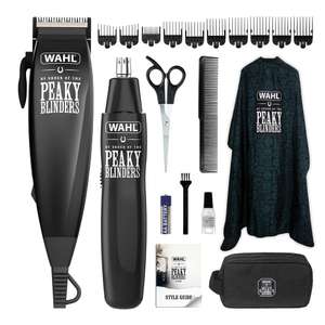 Wahl & Peaky Blinders Clipper & Personal Trimmer Gift Set - Corded Hair Clippers, Head Shaver, Nose Trimmer, Hair Removal