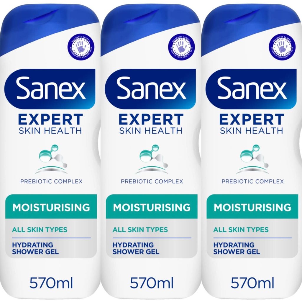 3 x Sanex Expert Skin Health Moisturising Shower gel 570ml - £4.08 / £3.72 S&S