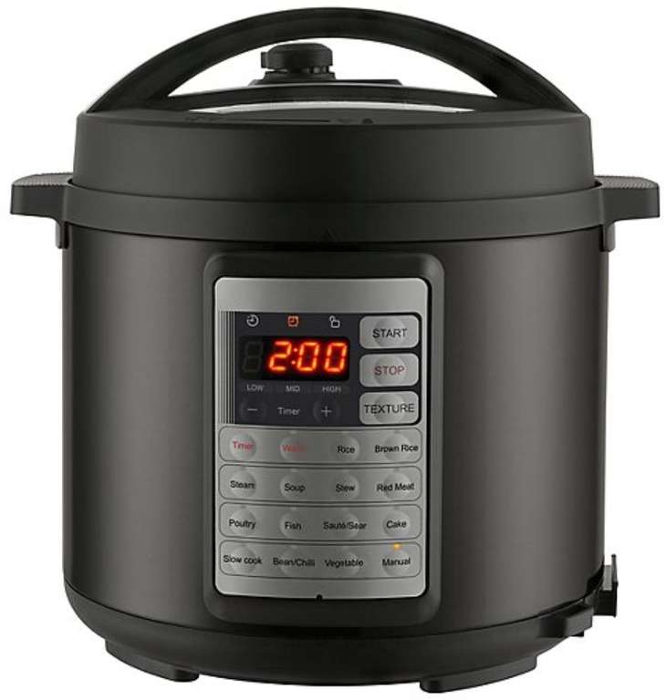 AVAILABLE IN-STORE George Home Metallic Black GPC201SS-20 5.5L 1000W Pressure Cooker £39 @ George (Asda) - free Click & Collect